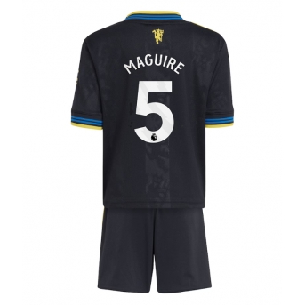 Billige Fotballdrakt Manchester United Harry Maguire #5 Replika Tredjedraktsett Barn 2025-26 Kortermet (med bukser)